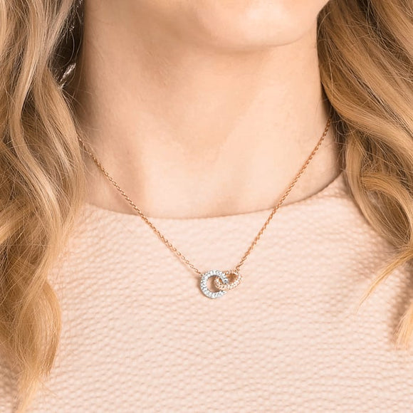 Swarovski Rose Gold Multi Crystal Necklace