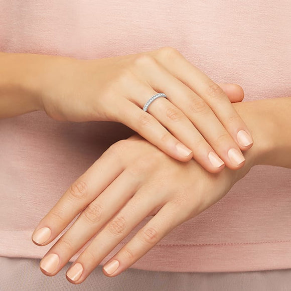 Swarovski Rare Rhodium Plated Ring - Size 58