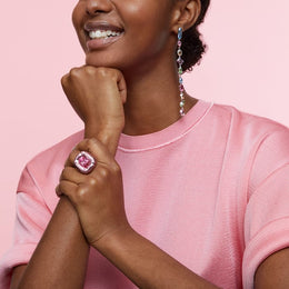 Swarovski Dulcis Pink Cocktail Ring D