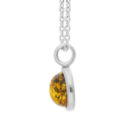 Sterling Silver Baltic Amber 13mm Round Pendant, P215_3