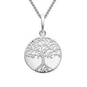 Sterling Silver Bauxite Small Round Tree Of Life Necklace, P3339.