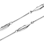 Sterling Silver Emma Stothard Silver Darling Five Fish Chain Necklace, N1133._2