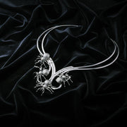 Sterling Silver Gothic Spider Collar Necklace. N1125_1