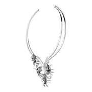 Sterling Silver Gothic Spider Collar Necklace. N1125_5