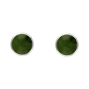 Sterling Silver Jade 4mm Classic Small Round Stud Earrings, E001