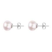 Sterling Silver 6mm Pink Freshwater Pearl Stud Earrings E628