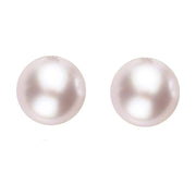 Sterling Silver 6mm Pink Freshwater Pearl Stud Earrings E628