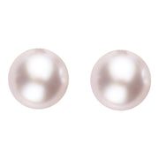 Sterling Silver 8mm Pink Freshwater Pearl Stud Earrings E629
