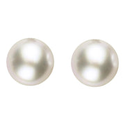 Sterling Silver 8mm White Freshwater Pearl Stud Earrings E624