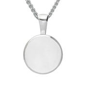 Sterling Silver Bauxite Contemporary Round Necklace P018