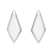 Sterling Silver Bauxite Dinky Diamond Shaped Stud Earrings E282