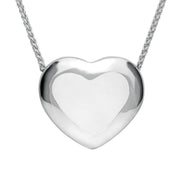 Sterling Silver Bauxite Framed Heart Necklace P1554
