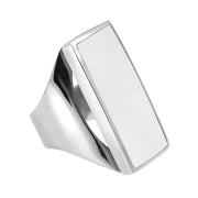 Sterling Silver Bauxite Large Oblong Ring R064