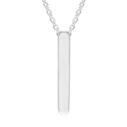 Sterling Silver Bauxite Lineaire Drop Oval Necklace P2989
