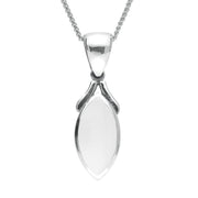 Sterling Silver Bauxite Marquise Necklace