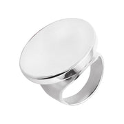 Sterling Silver Bauxite Medium Round Ring R610