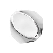 Sterling Silver Bauxite Oval Ring R076