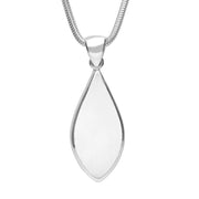 Sterling Silver Bauxite Pointed Pear Necklace P221