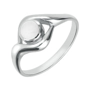 Sterling Silver Bauxite Round Twist Ring R030