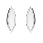 Sterling Silver Bauxite Toscana Long Marquise Stud Earrings E1124