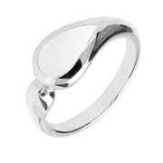 Sterling Silver Bauxite Toscana Offset Teardrop Ring