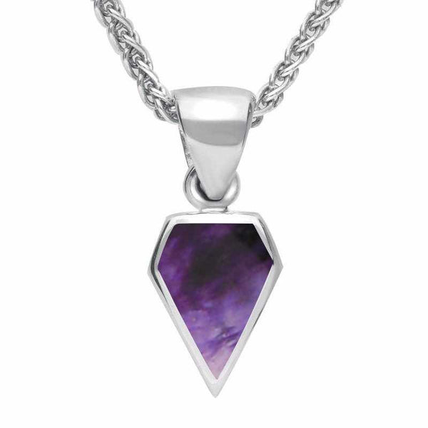 Sterling Silver Blue John Small Kite Necklace. P455.