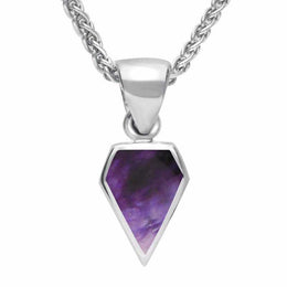 Sterling Silver Blue John Small Kite Necklace. P455.