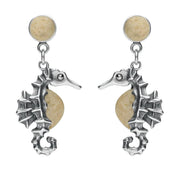 Sterling Silver Coquina Seahorse Drop Earrings E1780