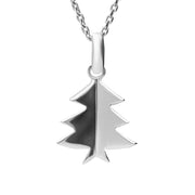 Sterling Silver Cut Out Christmas Tree Necklace, P3197C.
