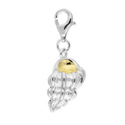 Sterling Silver Yellow Gold Large Conch Shell Charm G802