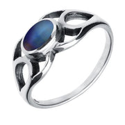 Sterling Silver Moonstone Lattice Ring, R146.
