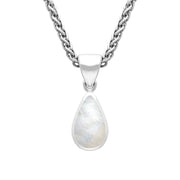 Sterling Silver Mother of Pearl Dinky Pear Necklace. P450.