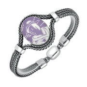 Sterling Silver Royal Crown Derby Purple Mikado Foxtail Bracelet BUNQ0000851