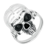 Sterling Silver Skull Fangs Ring. R938