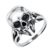 Sterling Silver Skull Split Shank Ring. R937
