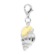 Sterling Silver Small Conch Shell Charm, G798.