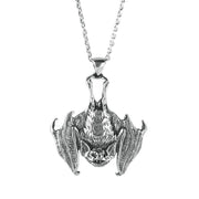 Sterling Silver Vampire Bat Necklace. P120