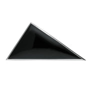 Sterling Silver Whitby Jet Contemporary Triangular Brooch. M110.