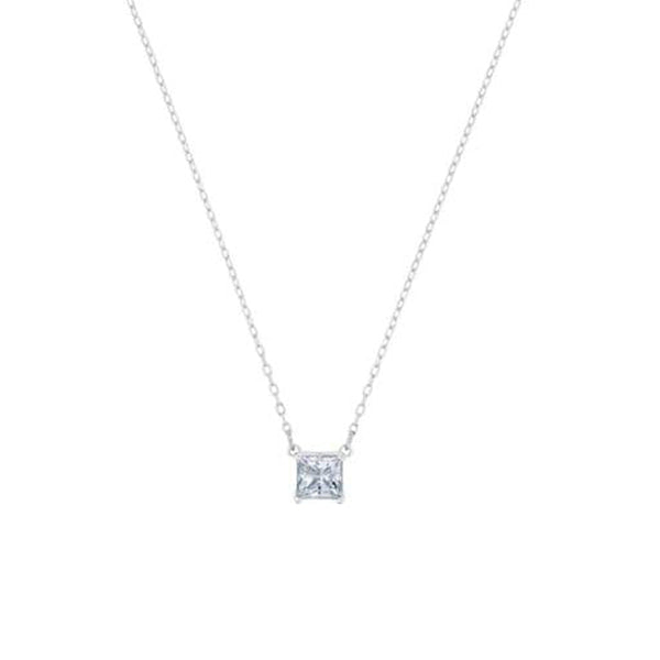 Swarovski Attract Rhodium Plated Square Necklace, 5510696.