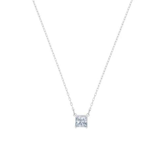 Swarovski Attract Rhodium Plated Square Necklace, 5510696.