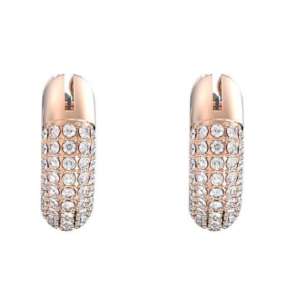 Swarovski Exist Rhodium-Plated Small Hoop Earrings 5637563 - James Moore  Jewellers Kenilworth