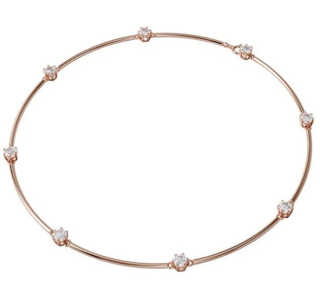 Swarovski Constella Rose Gold Tone Crystal Necklace, 5609710.