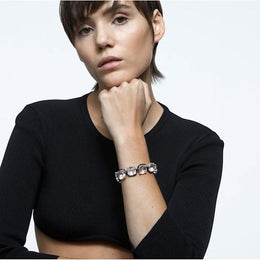 Swarovski Harmonia Cushion Cut White Crystal Mixed Metal Bracelet, 5600047.