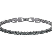 Swarovski Tennis Deluxe Grey Crystal Ruthenium Plated Bracelet, 5504678.