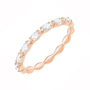 Swarovski Vittore Rose Gold Plated Marquise Ring - Size 55