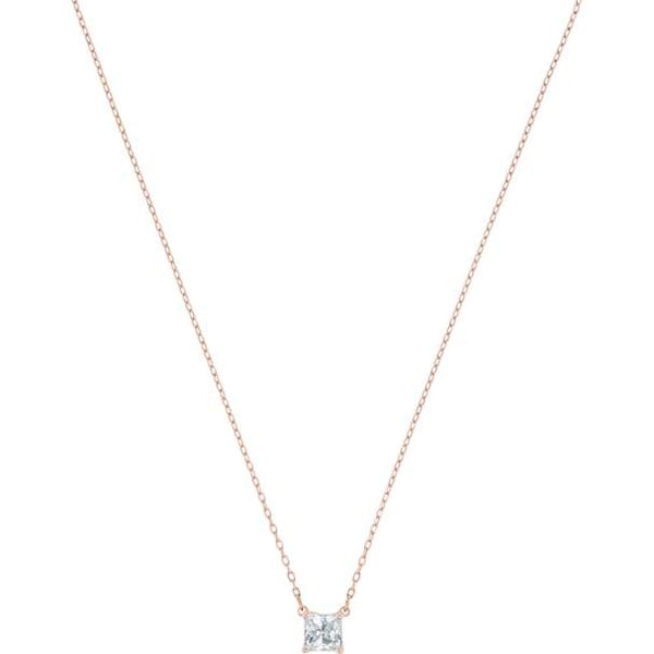 Swarovski Attract Rose Gold Plated Square Necklace, 5510698.