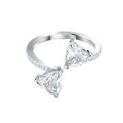Swarovski Attract Soul Heart Crystal White Rhodium Plated Ring, 5512854.