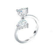 Swarovski Attract Soul Heart Crystal White Rhodium Plated Ring, 5512854
