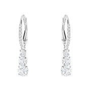 Swarovski Attract Trilogy White Crystal Drop Earrings 5416155