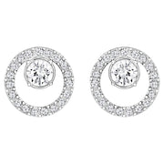 Swarovski Creativity Circle White Rhodium Plated Earrings 5201707